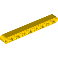 Lego rameno 1x9, žlutá (4187136, 6115616)